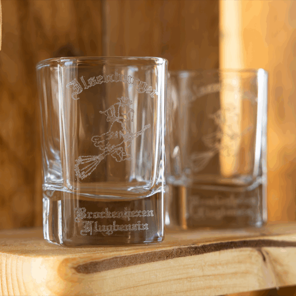 Schnapsglas Brockenhexen Flugbenzin